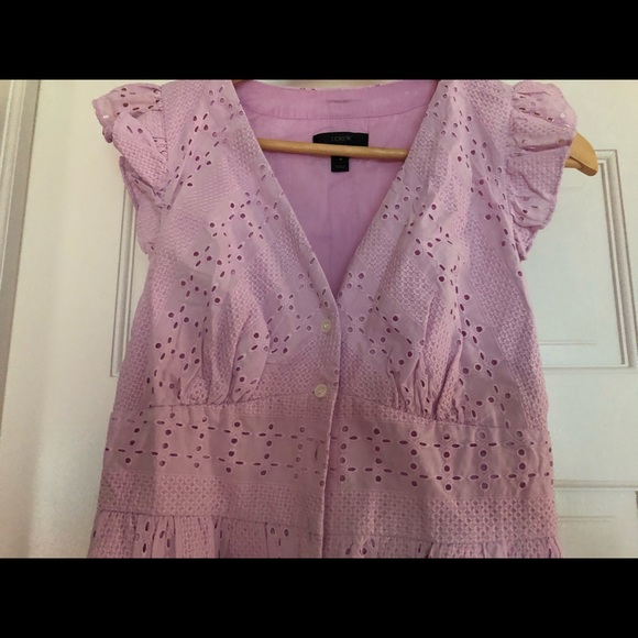 Jcrew lilac flutter sleeve dress new without tags - Picture 2 of 2